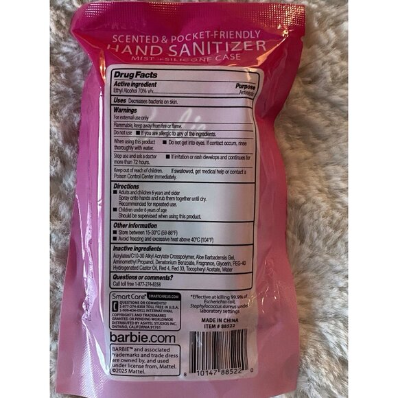 Smart Care Barbie Hand Sanitizer W Silicone Case Juicy Watermelon Scent 1.69 Oz - Picture 11 of 11